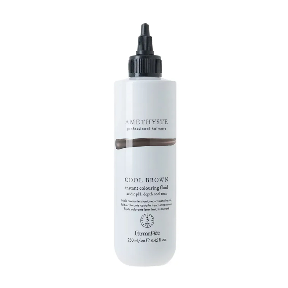Рідина для миттєвого фарбування волосся FarmaVita Amethyste Instant Colouring Fluid, Cool Brown, 250 мл